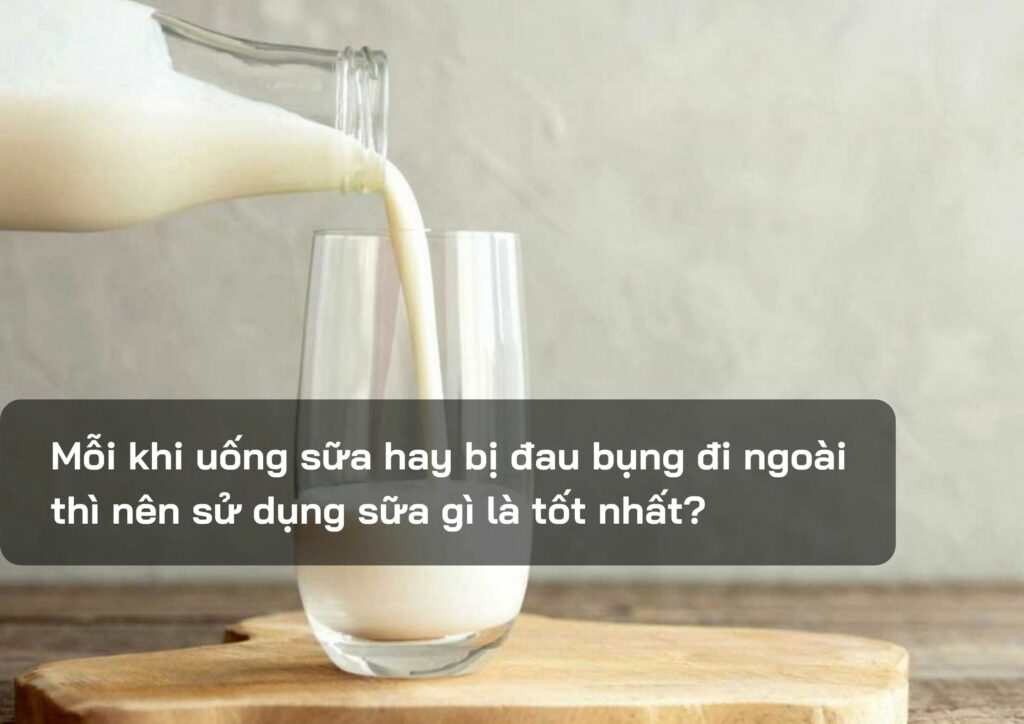 Mỗi khi uống sữa hay bị đau bụng đi ngoài thì nên sử dụng sữa gì là tốt nhất?